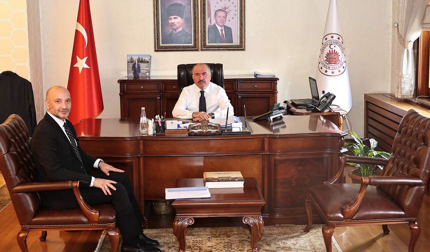 Vali Çalgan, İşkur İl Müdürü Saraçoğlu’nu Kabul Etti