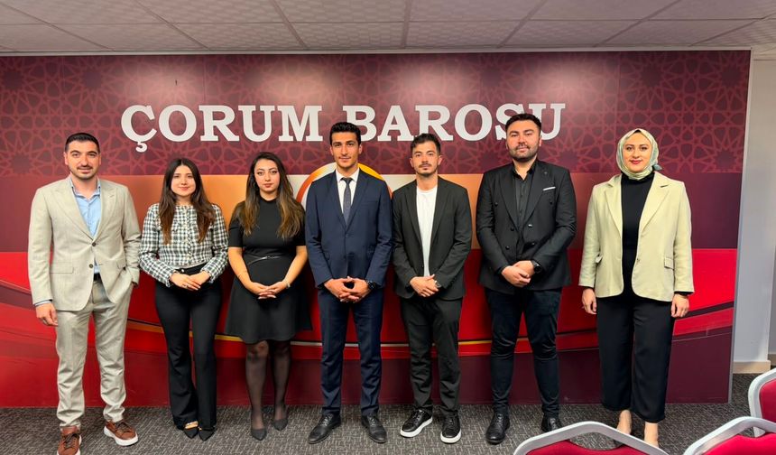 Çorum Barosu Genç Avukatlar Meclisi'nde Yeni Dönem