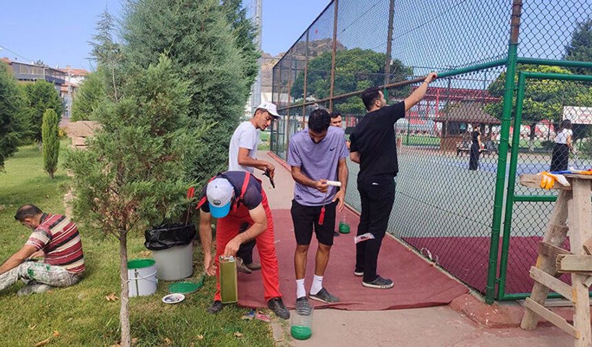Osmancık’ta Spor Tesisleri Bakıma Alındı