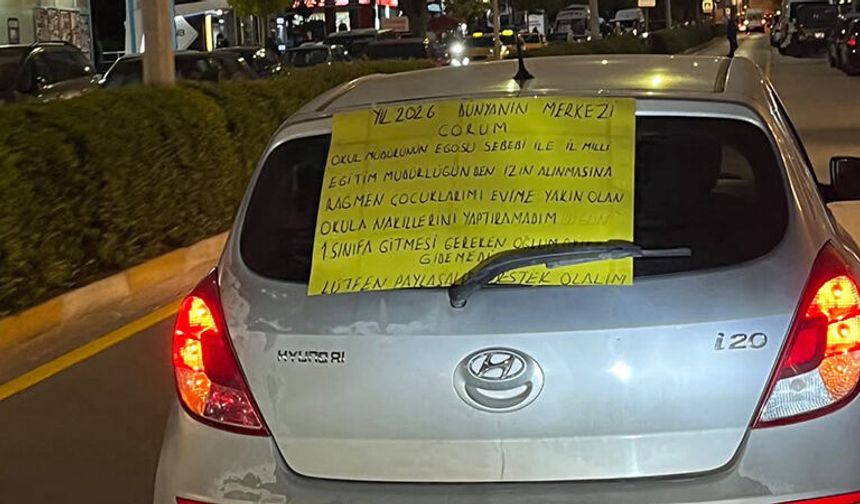Sürücünün Pankartlı Okul İsyanı