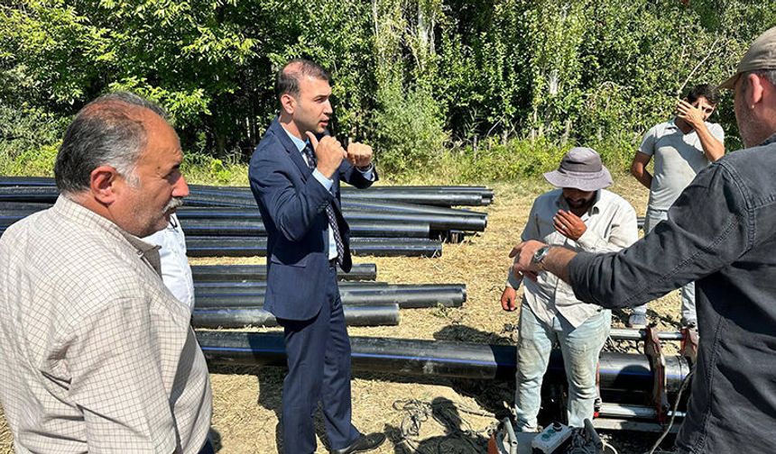 Sazköy Köyü Tarımsal Sulama Projesi Çalışmaları Yerinde İncelendi
