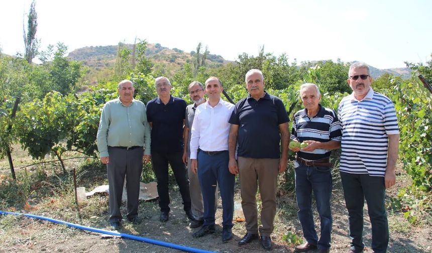 İlçe Protokolü Üzüm Bağı Gezdi