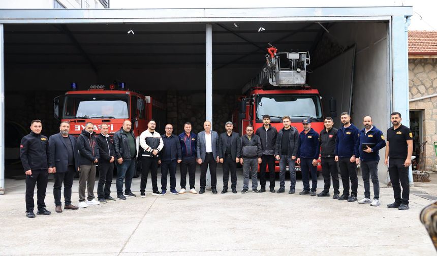 Başkan Arslan’dan itfaiyeye tebrik ziyareti