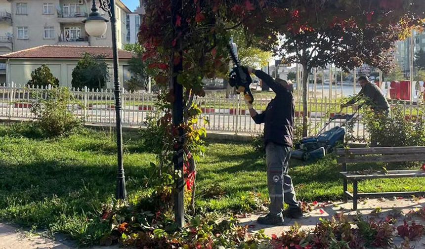 Sungurlu’da parklarda kış bakımı başladı