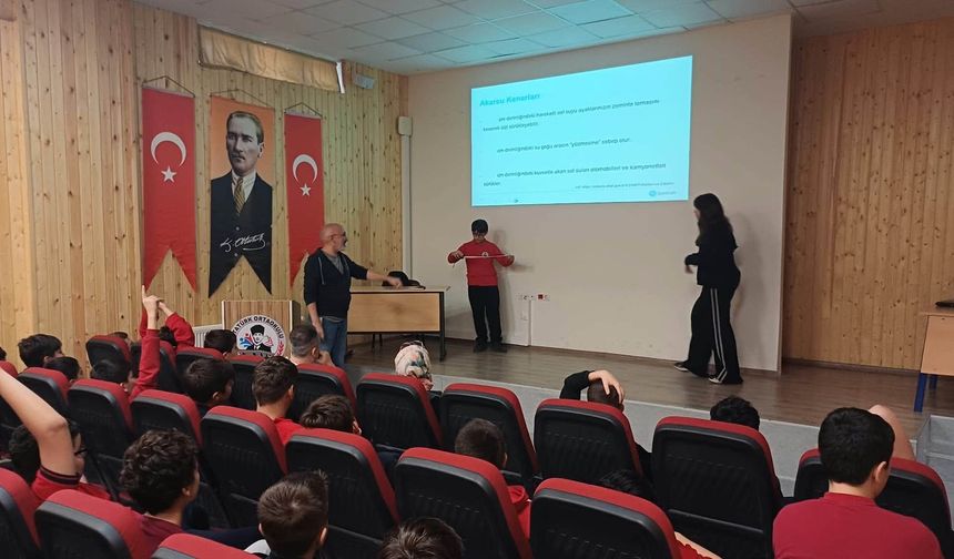 Ortaokul öğrencilerine baraj güvenliği eğitimi verildi