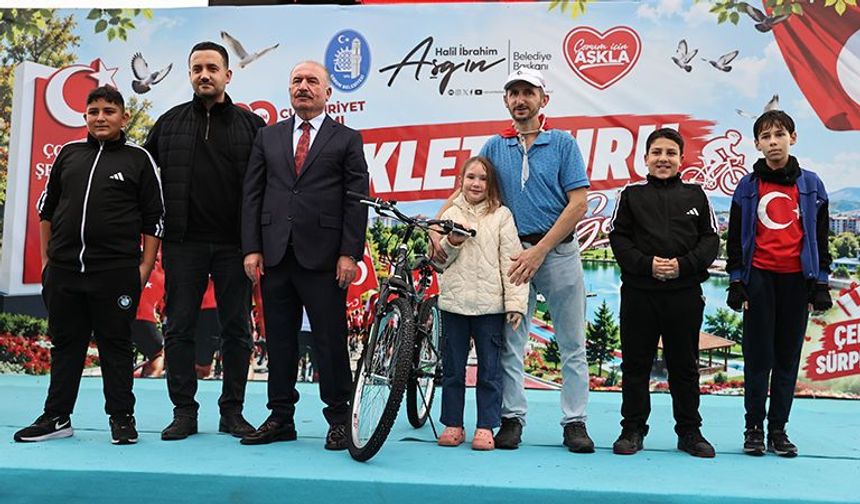 Çorum'da bisiklet turu düzenlendi