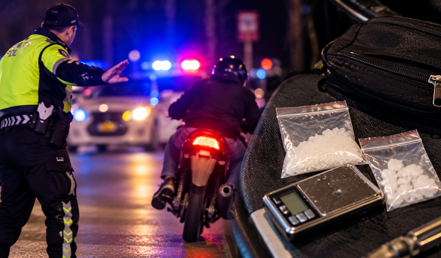Polisten kaçan motosikletten çıkanlar şoke etti