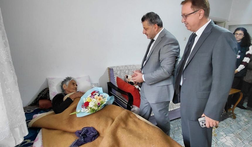 100 Yaşındaki Vatandaşa Anlamlı Ziyaret