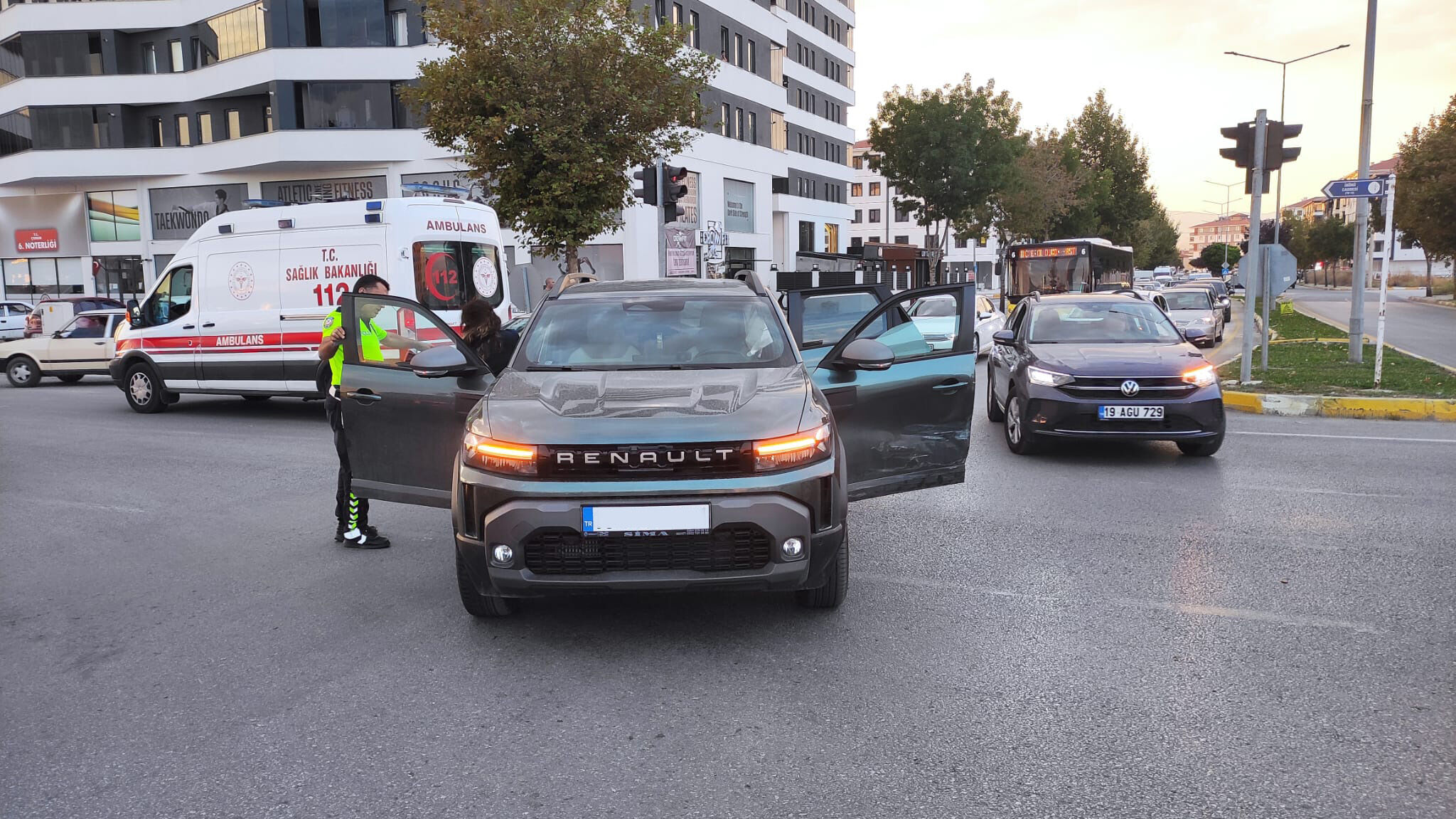O Kavşakta Korkutan Kaza