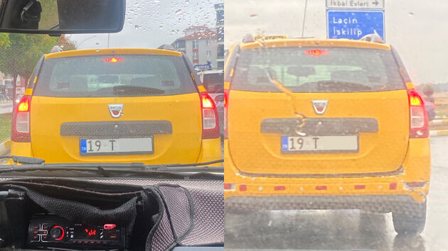 Yağmurda makas atan taksi sürücüsü trafiktekilerin canını hiçe saydı